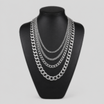 Collar de eslabones cubanos de acero
