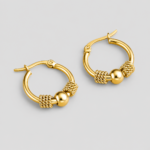 Pendientes de acero inoxidable hueco