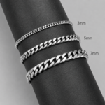 Pulsera de cadena cubana acero inoxidable