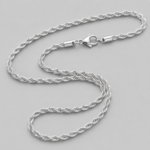 Collar de cadena de cuerda trenzada de acero inoxidable
